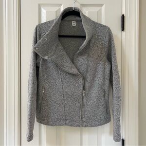 Old Navy Active Asymmetrical Heather Grey Jacket Small NWOT